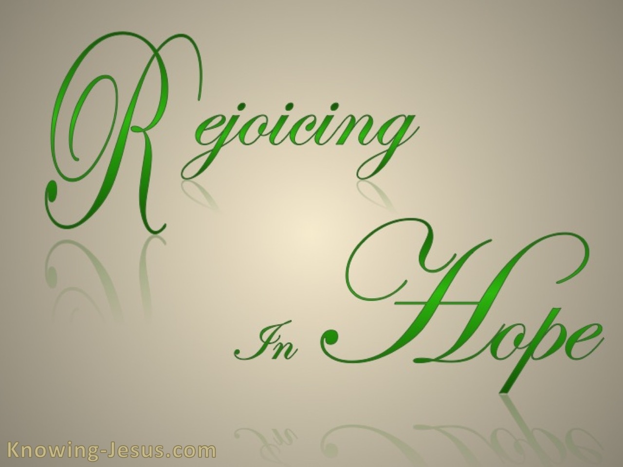 Romans 12:12 Rejoice In Hope (beige)
